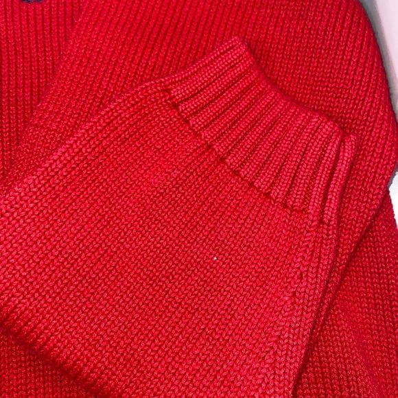 Chaps Red Half Zip Pullover Sweater - Picture 11 of 13
